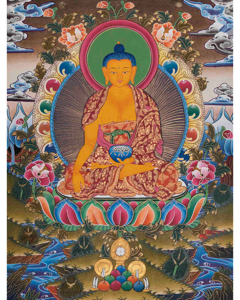 Gautama Shakyamuni Buddha Thangka&nbsp;