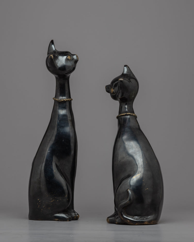 Black Cat Statue Set | Perfect for Cat Lovers