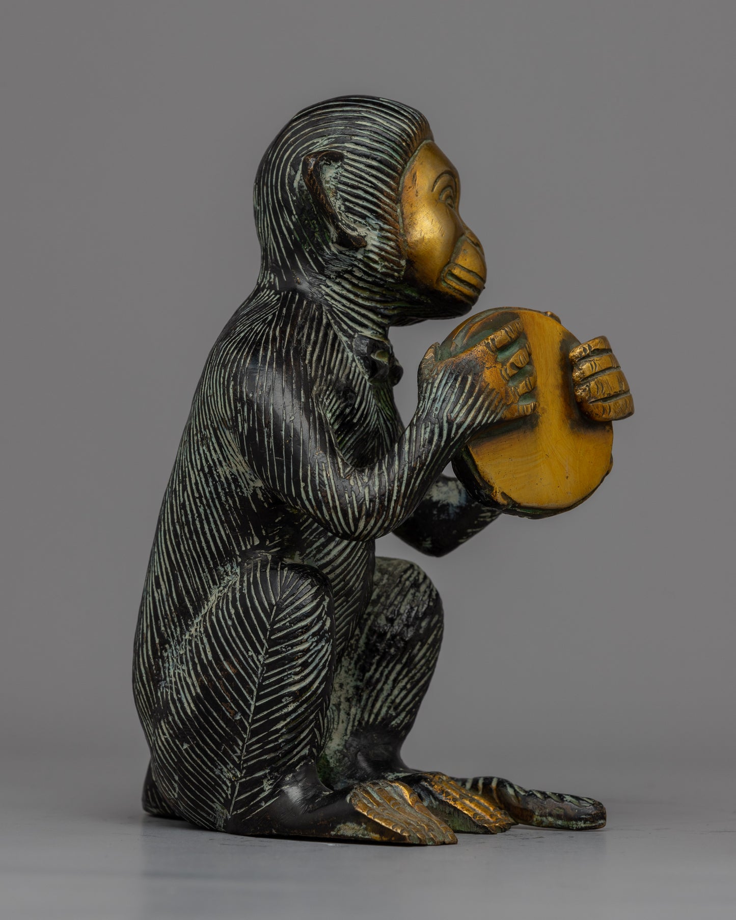 Brass Monkey Statue | Enhance Your Living Space with a Playful Monkey Statue