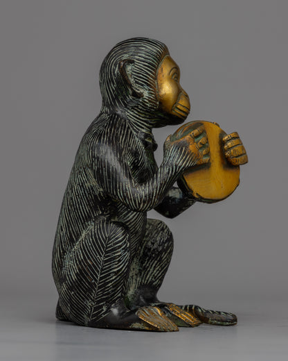 Brass Monkey Statue | Enhance Your Living Space with a Playful Monkey Statue