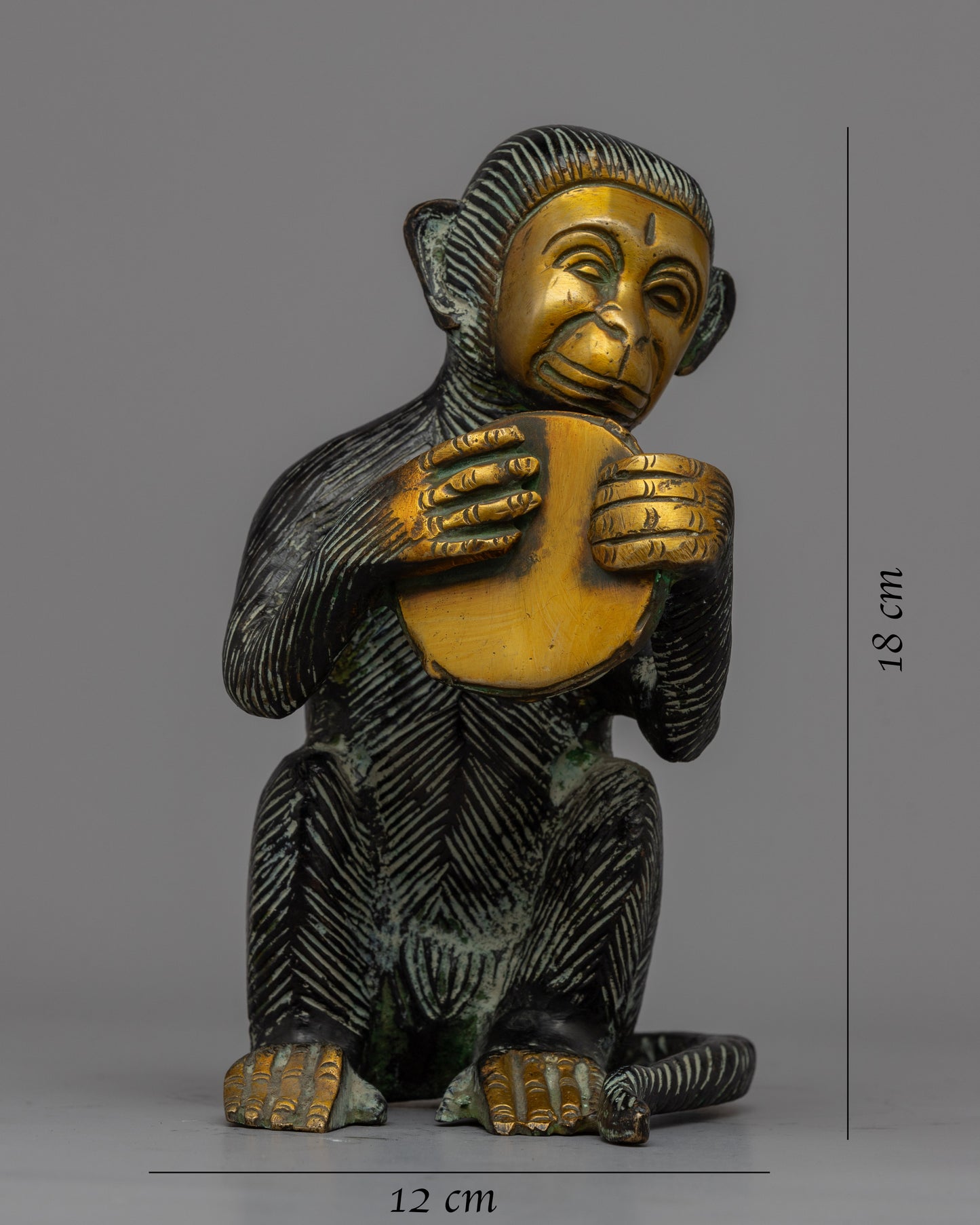 Brass Monkey Statue | Enhance Your Living Space with a Playful Monkey Statue