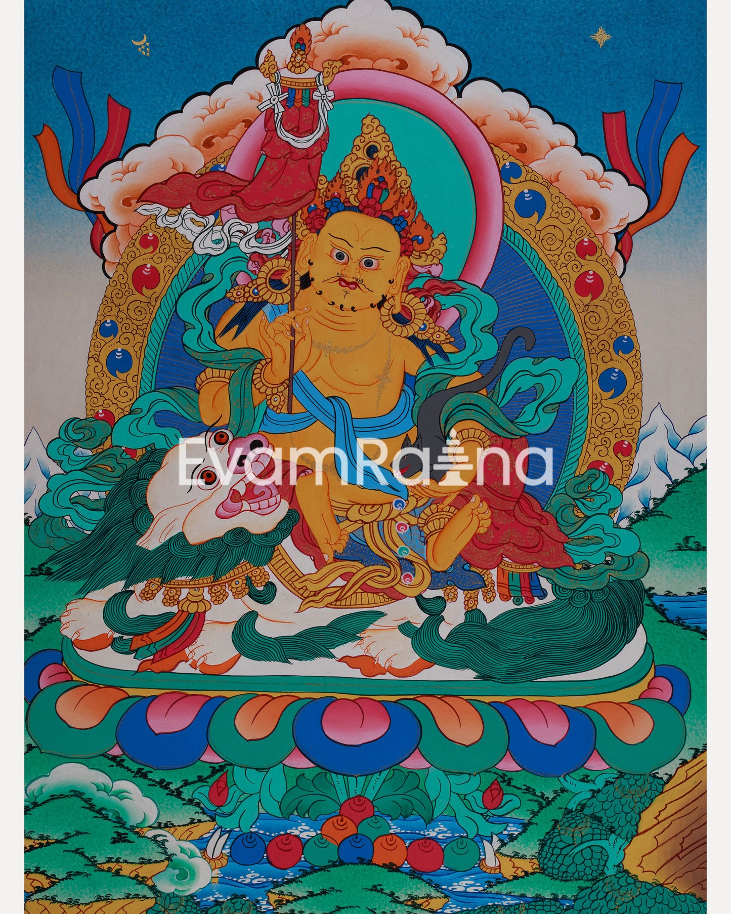 Wealth Deity Dzambhala And Namtose Thangka