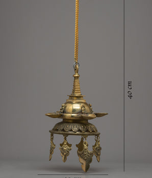 Hanging Butter Lamp | Perfect for Meditation Spaces and Altars