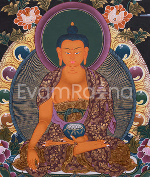 Traditional Buddha Shakyamuni Painting | Spiritual Enlightenment Art
