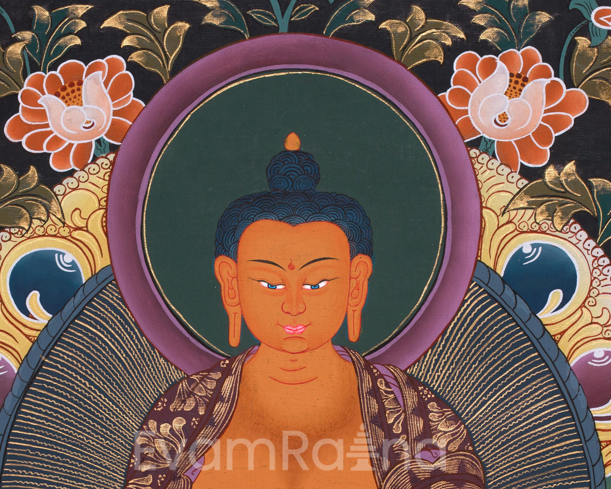 Traditional Buddha Shakyamuni Painting | Spiritual Enlightenment Art