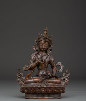 Oxidized copper Vajrasattva statue
