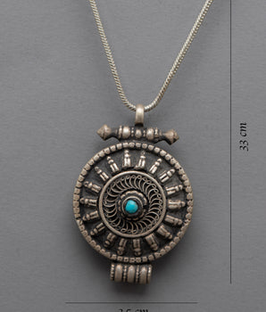 Buddhist Oval Locket | Sacred Handcrafted Spiritual Accessory