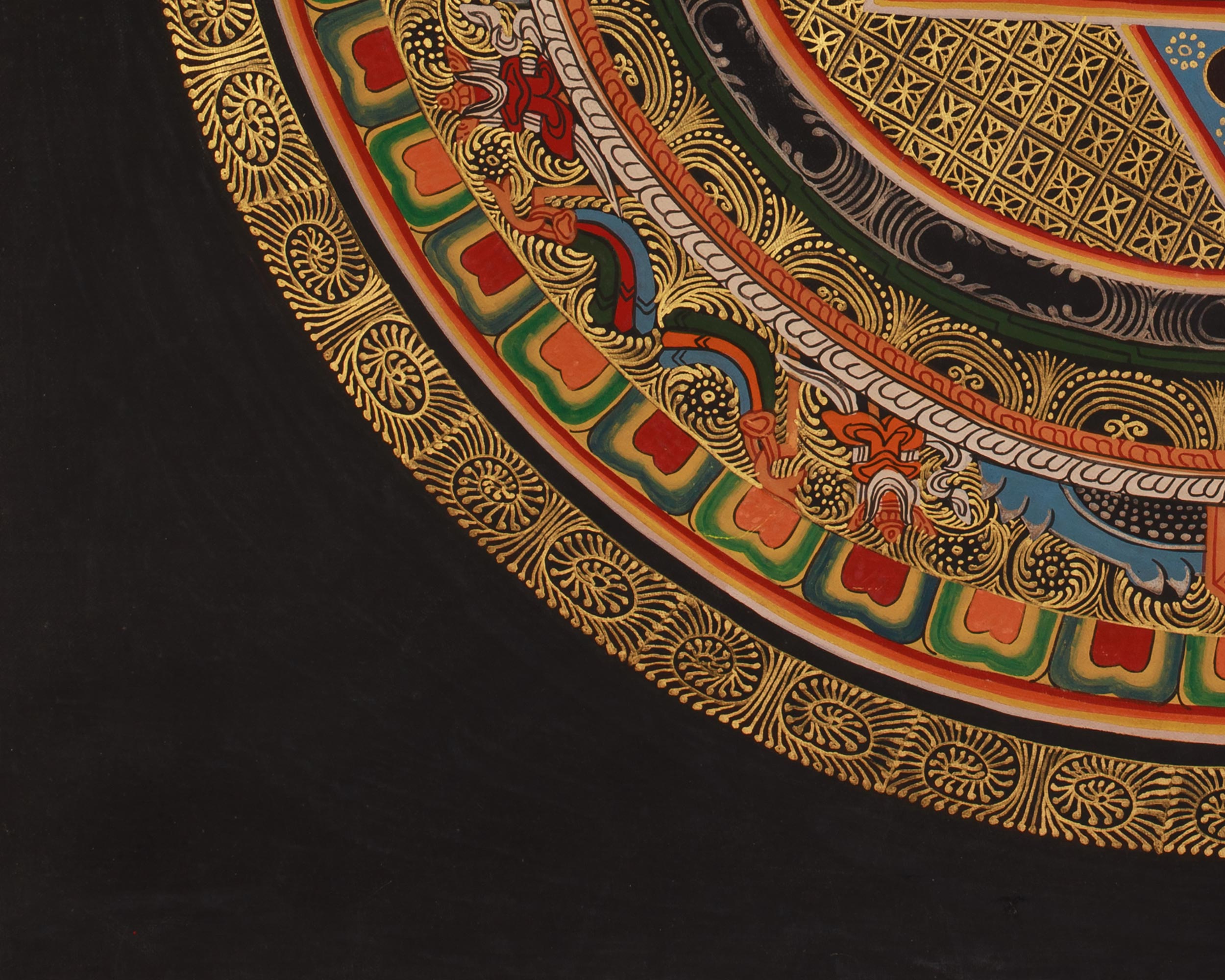Tibetan Artwork of Mantra Mandala | Meditation Altar