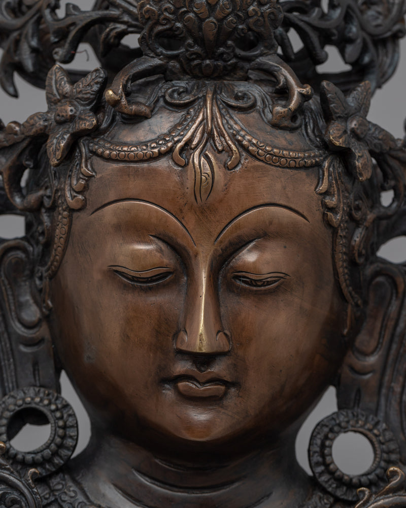 White Tara Buddha Wall Mask | Beautiful Wall Art Deco