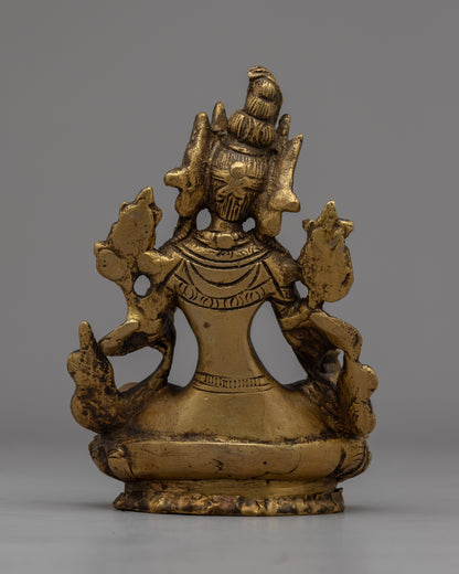 Sitting Green Tara Statue | Symbolic Decor for Meditation & Reflection