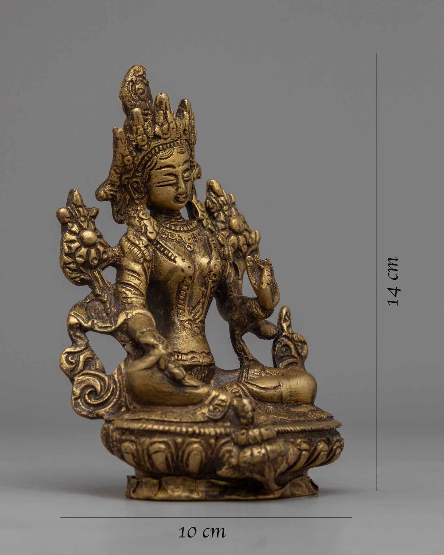 Sitting Green Tara Statue | Symbolic Decor for Meditation & Reflection