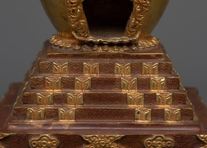 Spiritual Buddhist Stupa Set | Unique Handmade Artisan Sculptures