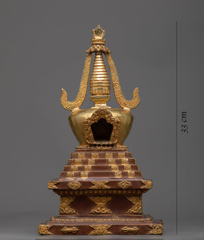 Spiritual Buddhist Stupa Set | Unique Handmade Artisan Sculptures