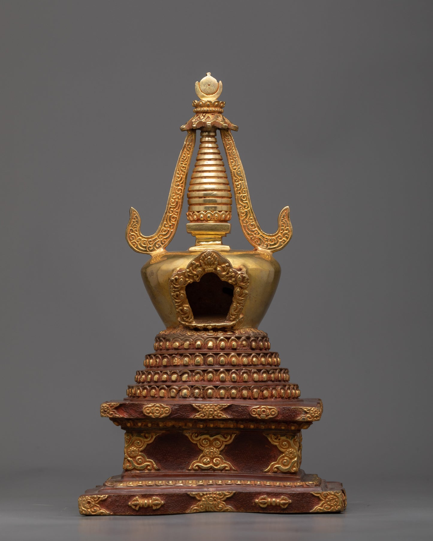 Spiritual Buddhist Stupa Set | Unique Handmade Artisan Sculptures