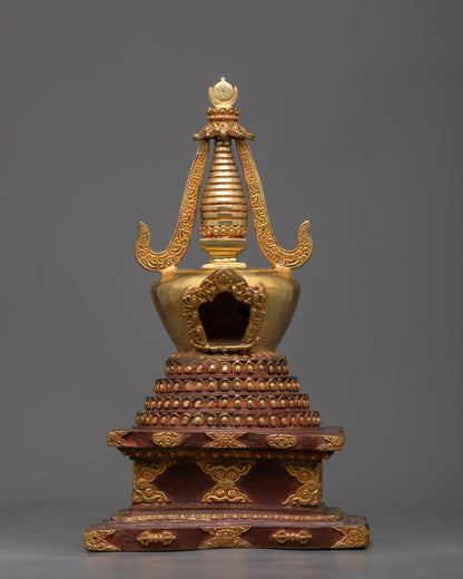 Spiritual Buddhist Stupa Set | Unique Handmade Artisan Sculptures