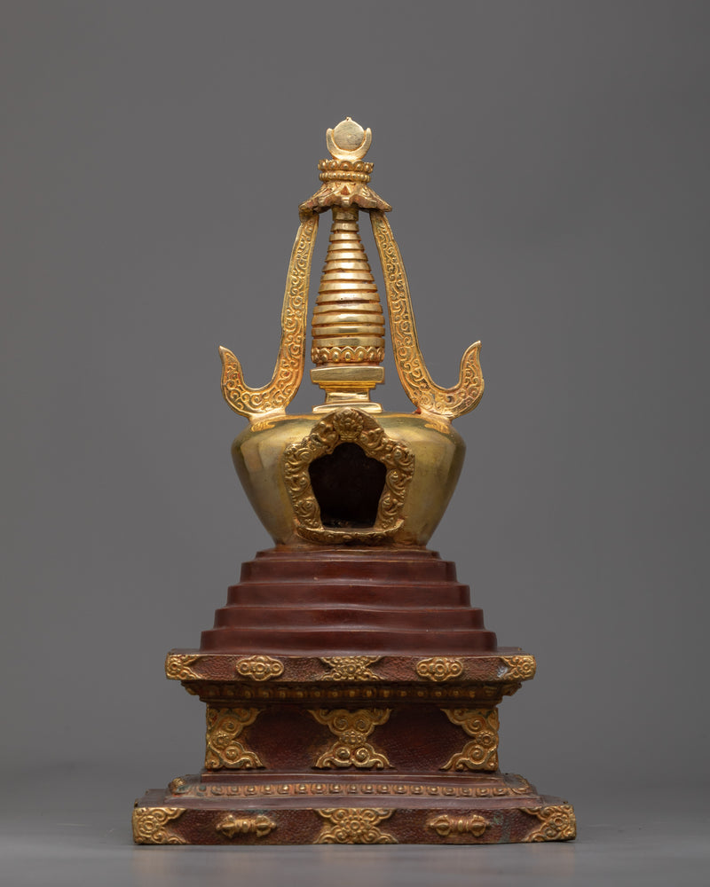 Spiritual Buddhist Stupa Set | Unique Handmade Artisan Sculptures