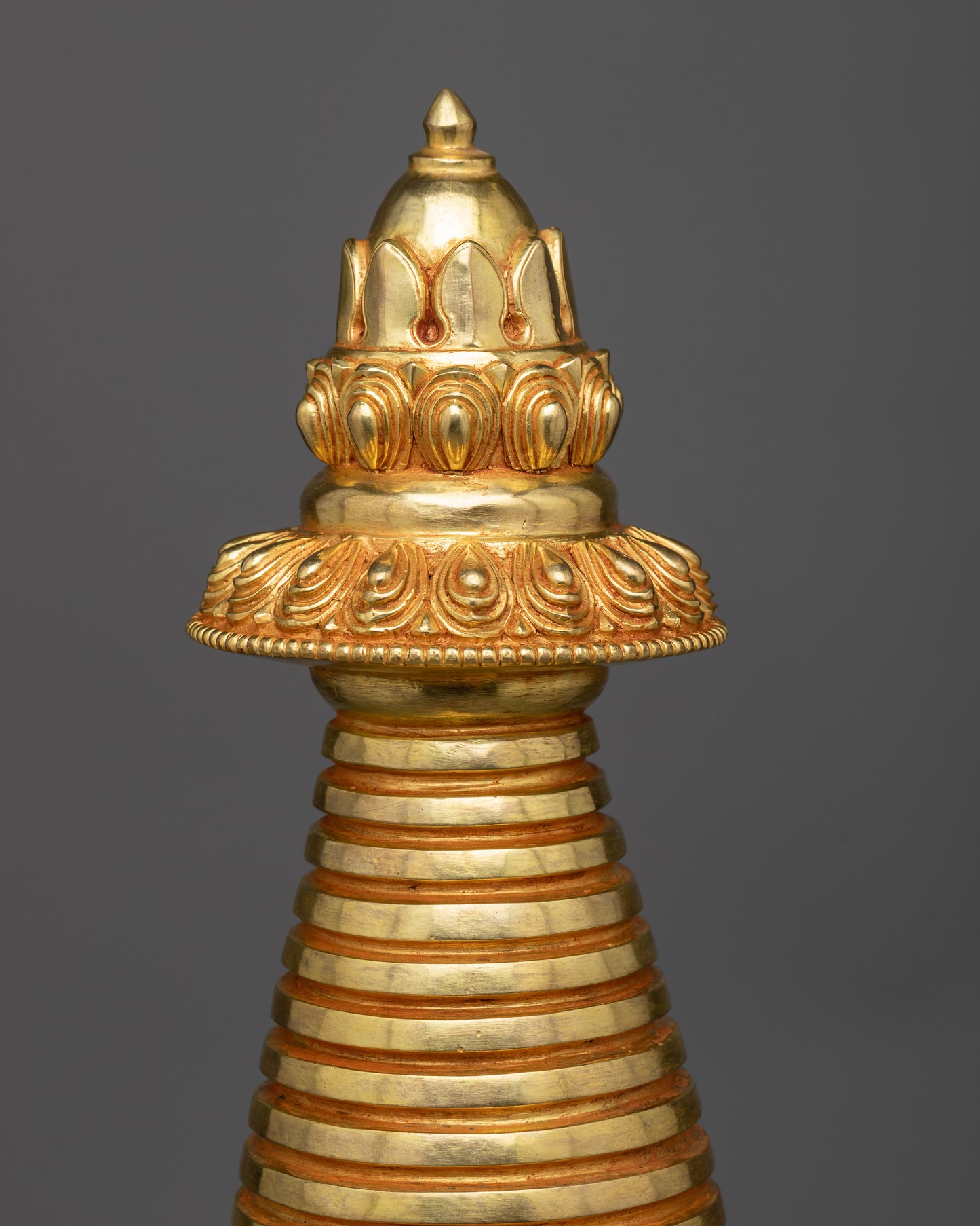 Golden Stupa Statue | Luxurious Spiritual Decor Piece