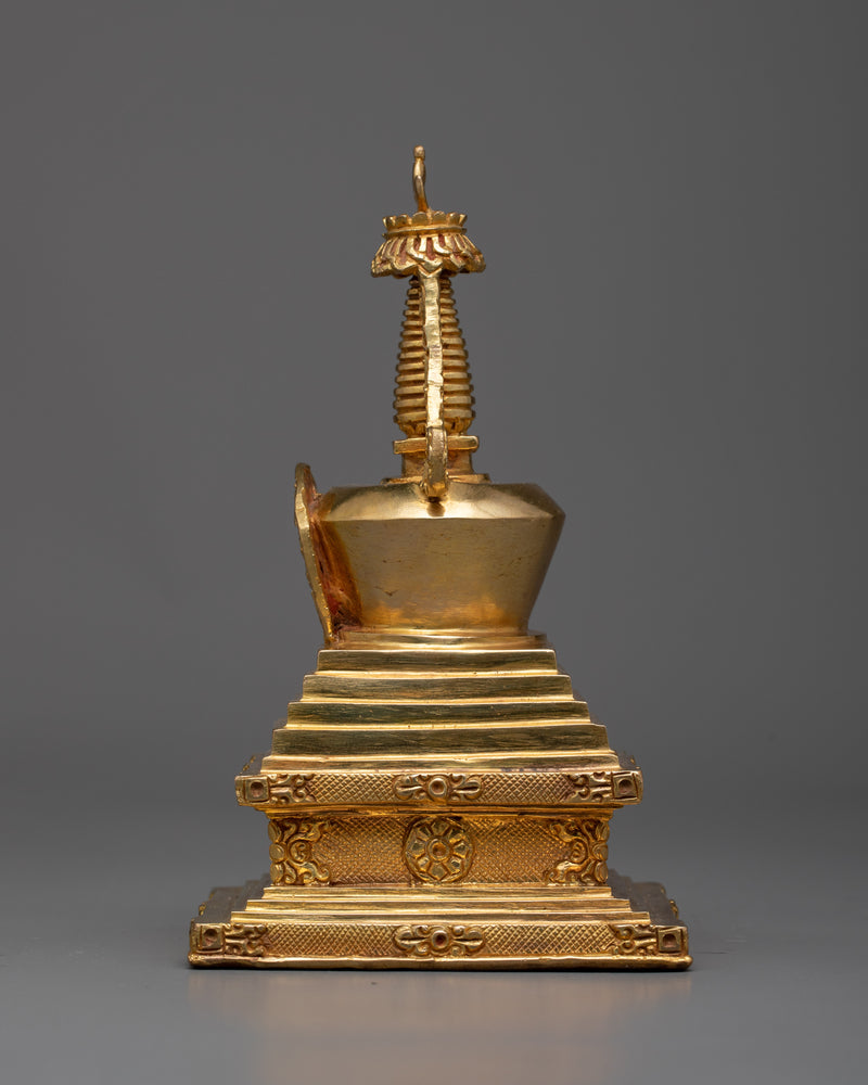 Traditional Stupa Statue | Artisan Crafted Symbol of Buddhist Wisdom