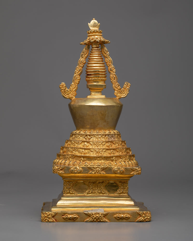 Handcrafted Buddhist Tibetan Stupa | Spiritual Enlightenment Symbol