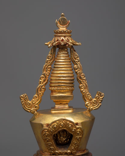 Buddhist Shrine Stupa | Traditional Handcrafted Buddhist Spiritual Art