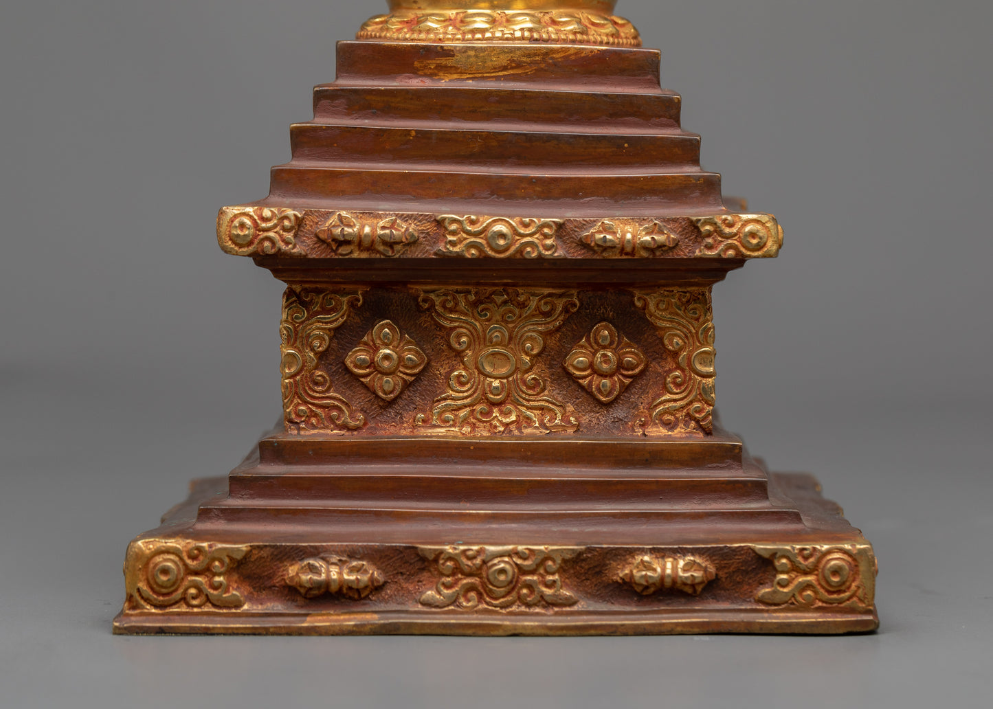 Copper Stupa Statue | Traditional Handcrafted Spiritual Decor