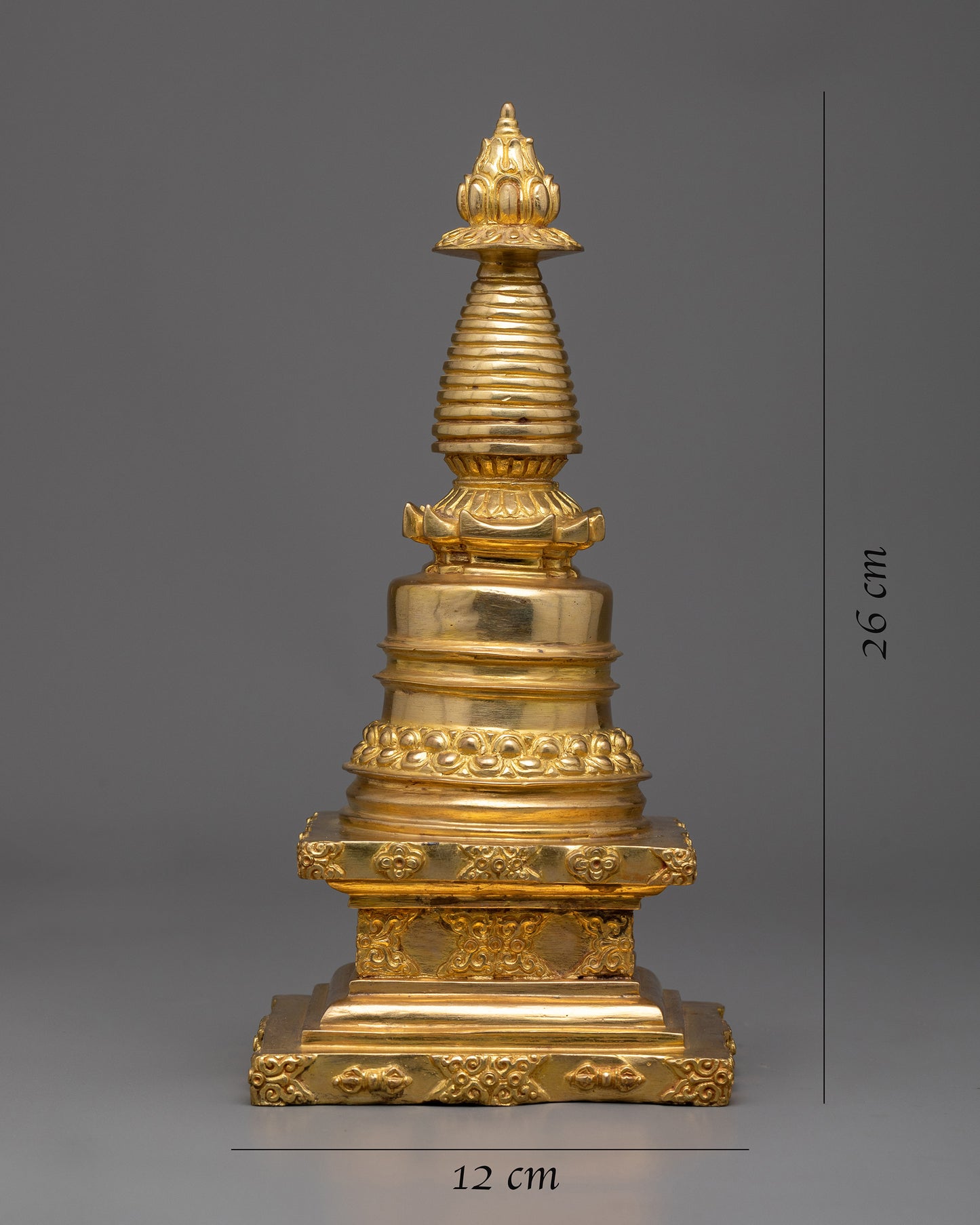 Handcrafted Golden Stupa | Sacred Handmade Spiritual Decor