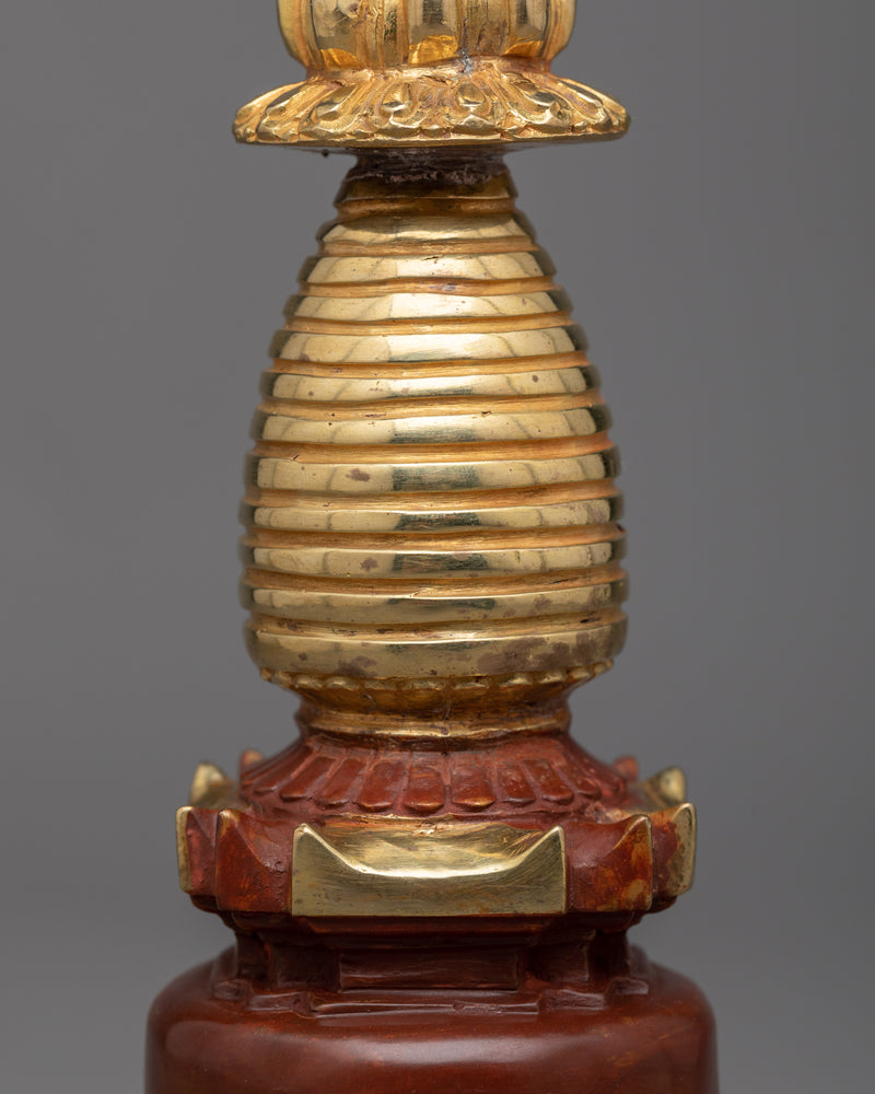 Hand-Carved Kadam Stupa | Elegant Symbol of Buddhist Wisdom