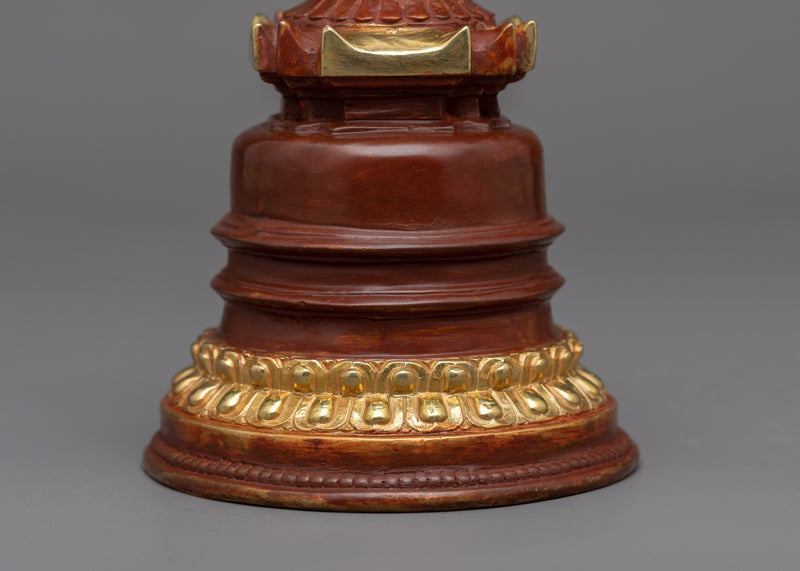 Hand-Carved Kadam Stupa | Elegant Symbol of Buddhist Wisdom