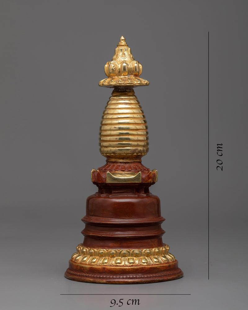 Hand-Carved Kadam Stupa | Elegant Symbol of Buddhist Wisdom