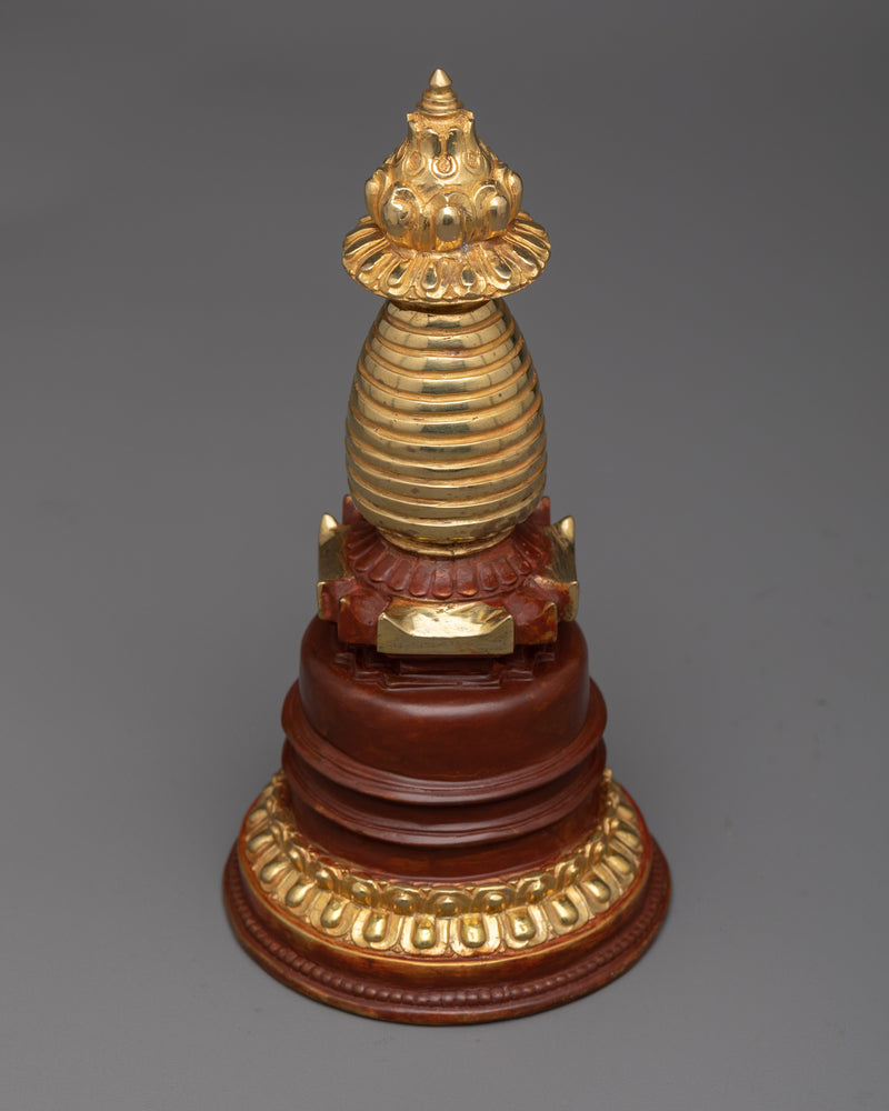 Hand-Carved Kadam Stupa | Elegant Symbol of Buddhist Wisdom