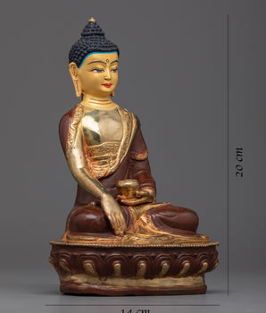 Shakyamuni Buddha Copper Sculpture | Handmade Gautam Buddha Art