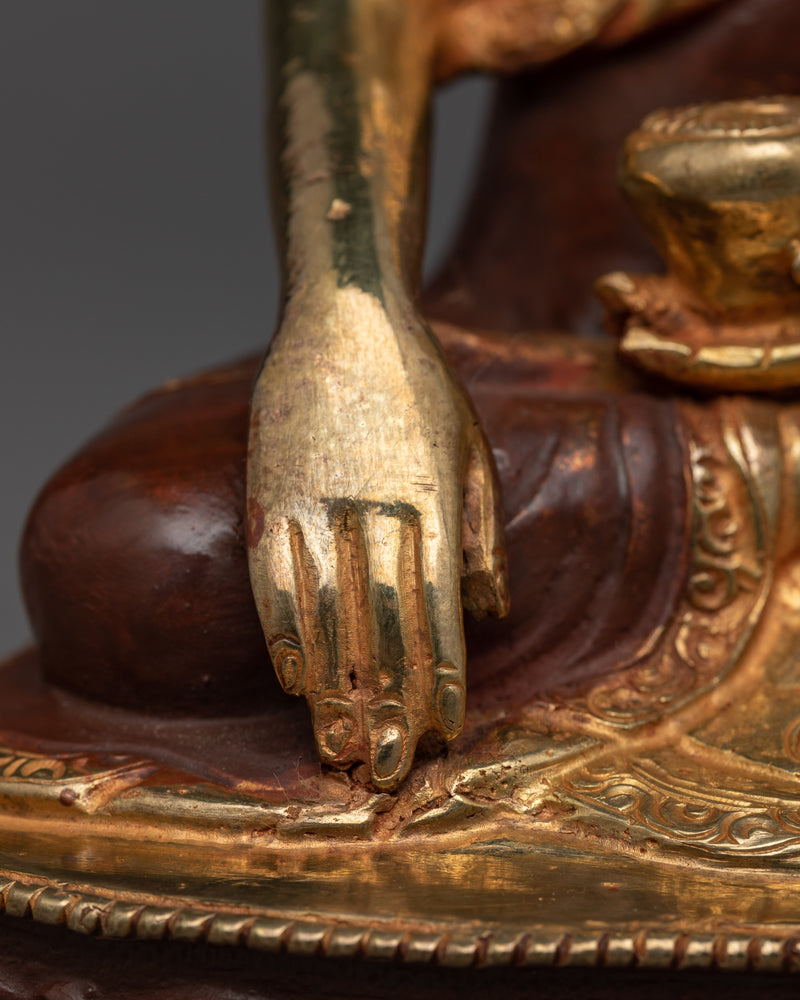 Shakyamuni Buddha Copper Sculpture | Handmade Gautam Buddha Art