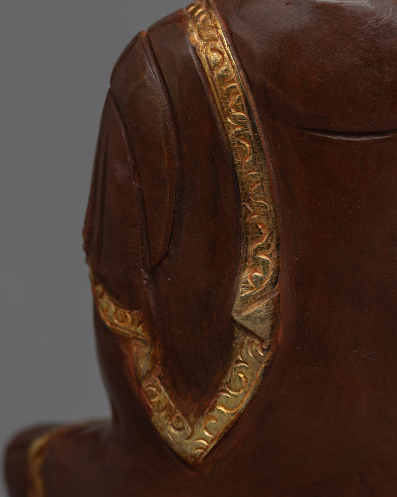 High Quality Shakyamuni Buddha Statue | Detailed 20cm Gold-Embellished Meditation Sculpture