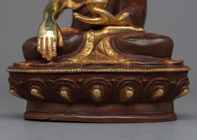 High Quality Shakyamuni Buddha Statue | Detailed 20cm Gold-Embellished Meditation Sculpture