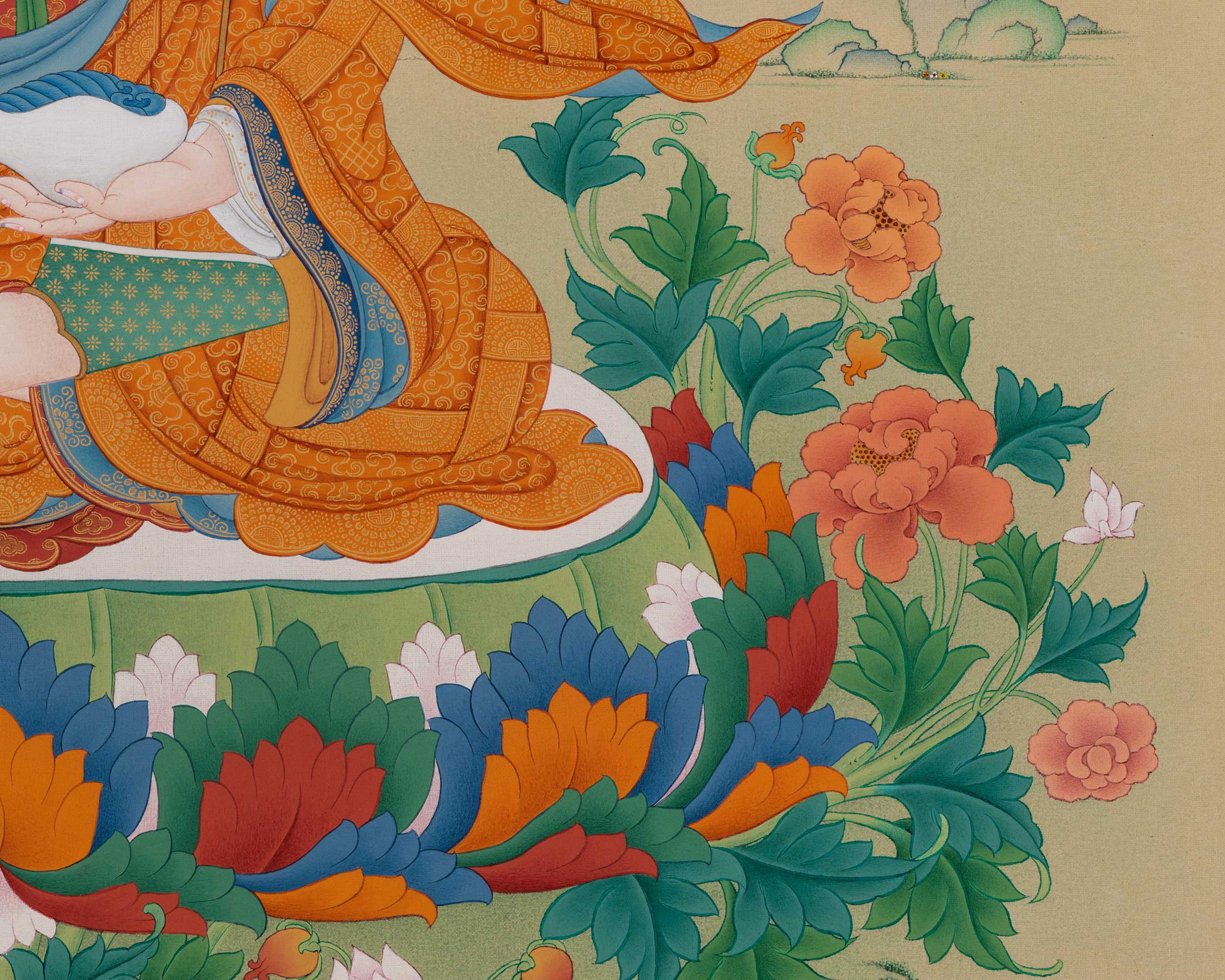 Guru Rinpoche Artwork | Padmasambhava, The Lotus Born | Traditional Thangka Print