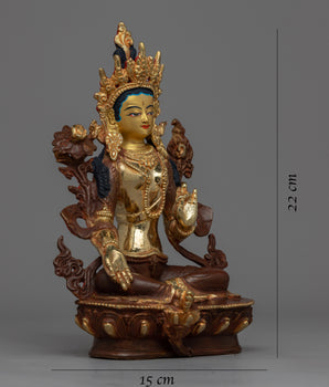 Religious Green Tara Statue | Spiritual Statue of Benevolence and Peace