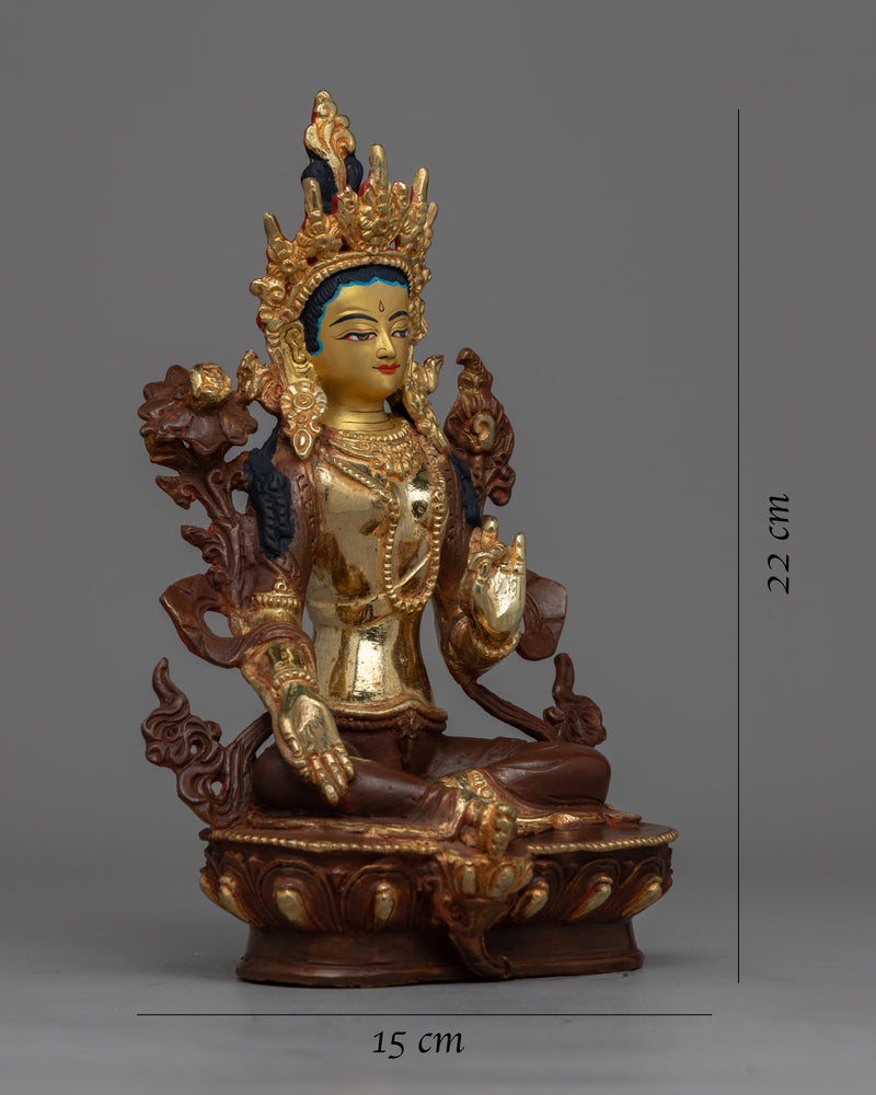 Religious Green Tara Statue | Spiritual Statue of Benevolence and Peace