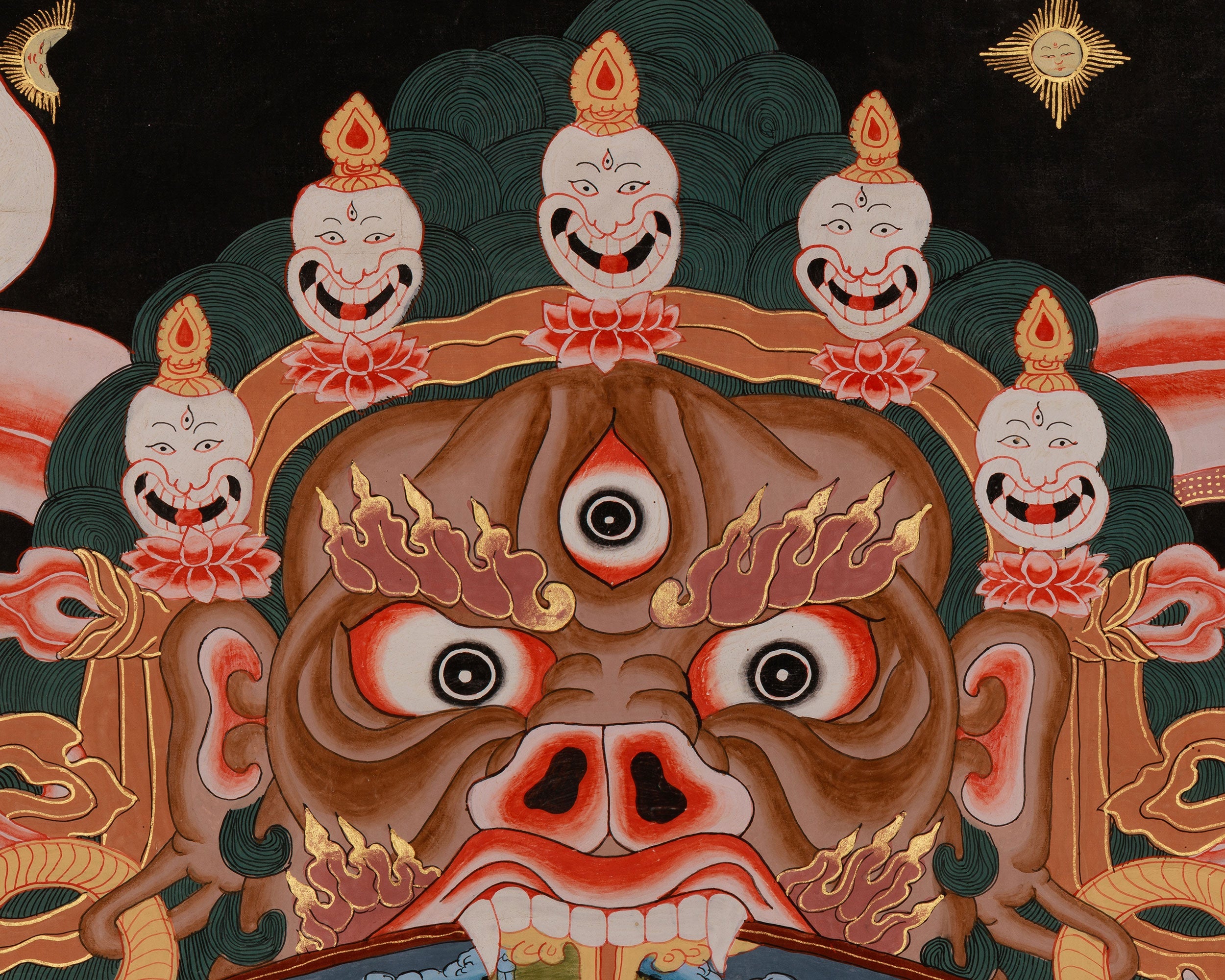 Sacred Wheel of Life Art | Bhavachakra Thangka | Tibetan Artwork