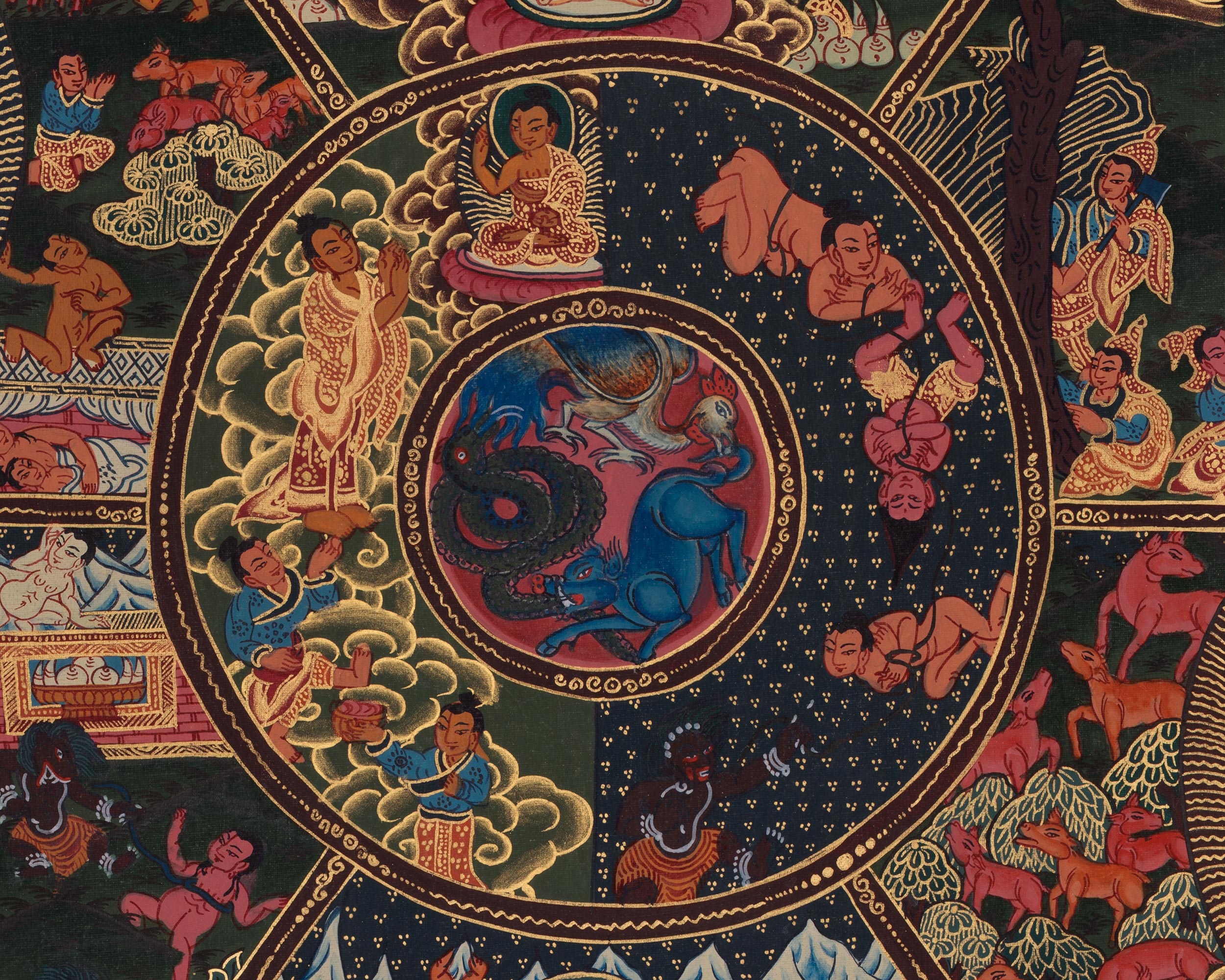 Wheel of Life Buddhist Artwork | Symbolizing Buddha’s Teachings