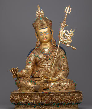statue of guru rinpoche mantra to remove obstacles 