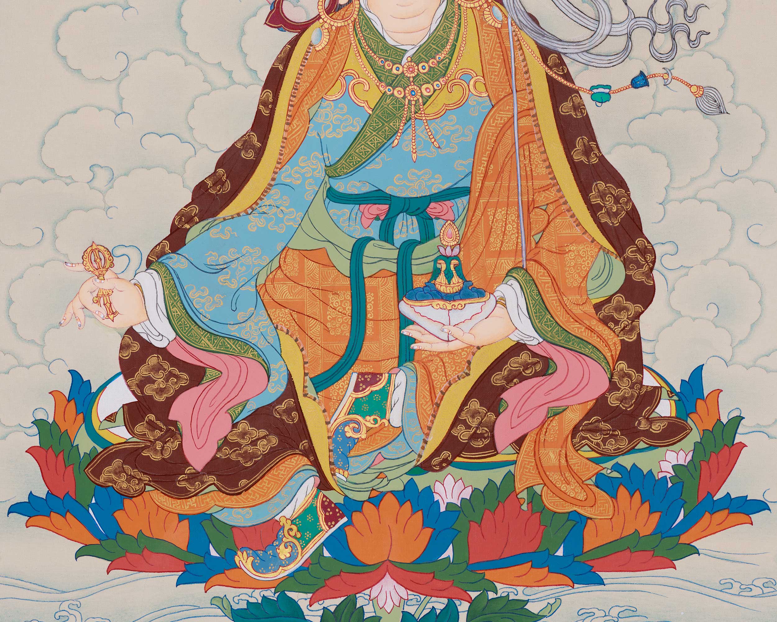 Himalayan Guru Rinpoche Thangka | Padmasambhava Artwork