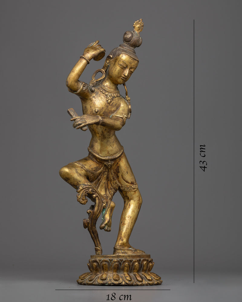 Chintamuni Lokeshvara Statue |  Elegant Handcrafted Symbol of Cosmic Dance