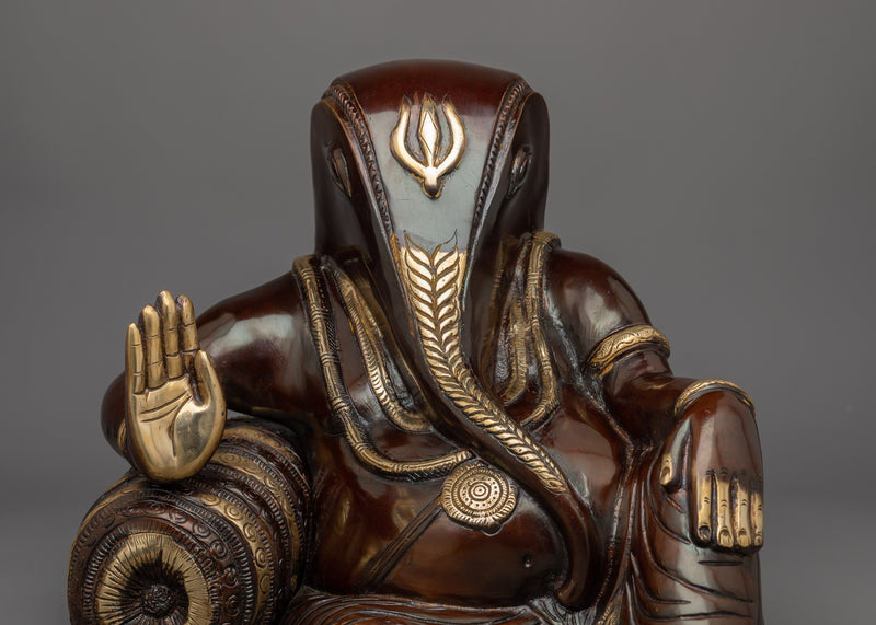 Divine Resting Ganesh Statue | Handcrafted Symbol of Protection and Blessings