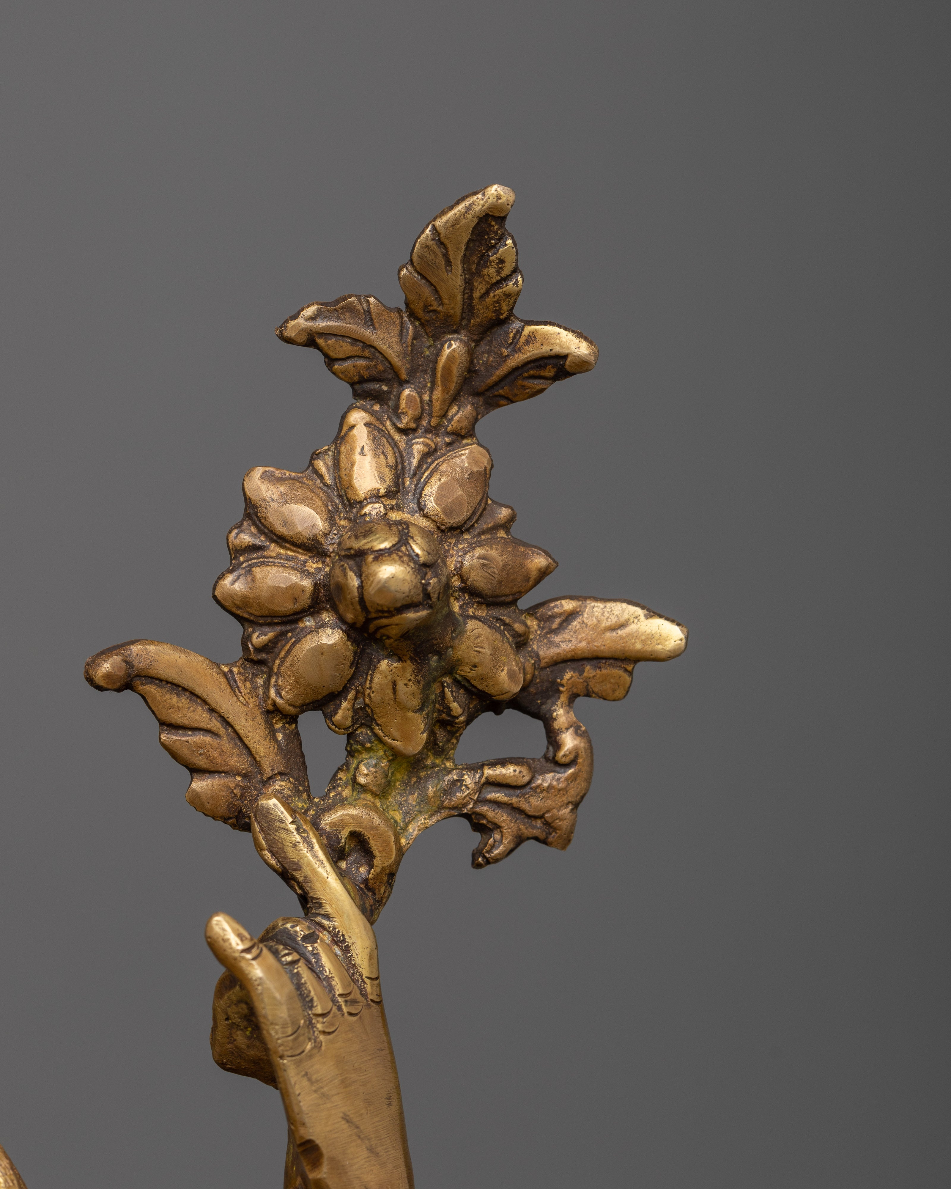 Brass Chenresig Statue | Artisanal Craft for Altars and Sacred Spaces
