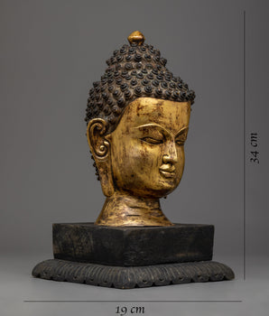 Big Buddha Head Statue | Traditional Handmade Spiritual Artwork