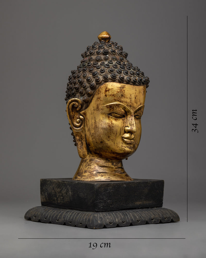 Big Buddha Head Statue | Traditional Handmade Spiritual Artwork