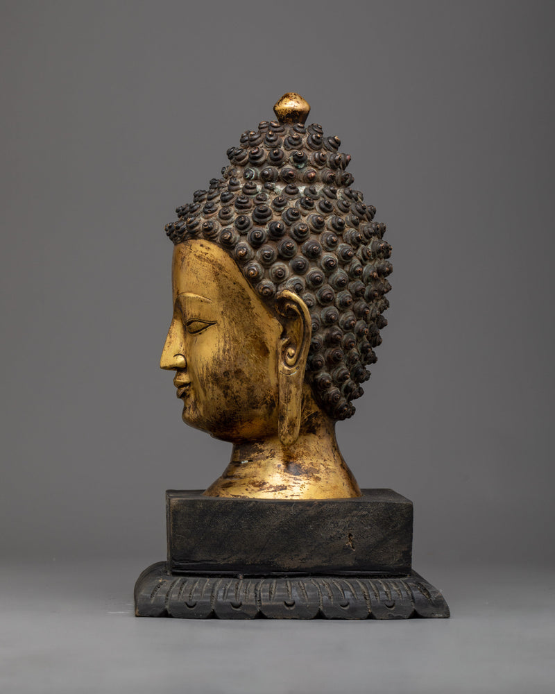 Big Buddha Head Statue | Traditional Handmade Spiritual Artwork