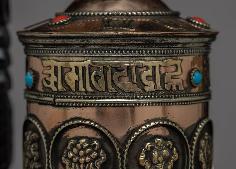 Authentic Tibetan Prayer Wheel | Harnessing the Power of Mantras and Prayers