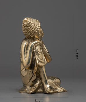 Buddha Resting on Knee | Handcrafted Statue with Buddha in Resting Pose