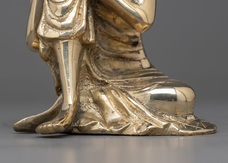 Buddha Resting on Knee | Handcrafted Statue with Buddha in Resting Pose